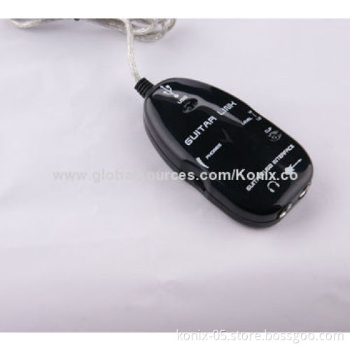Portable guitar cable supports USB for irig mic